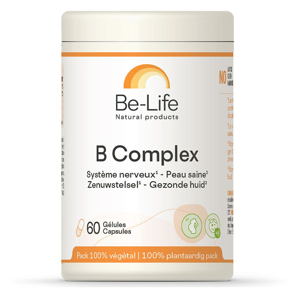 Be-Life Complejo B Sistema nervioso - Piel sana 60 gelules