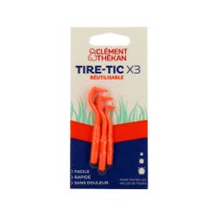 Clement-Thekan Tire-tic Réutilisable X3 Pour toutes les tailles de tiques