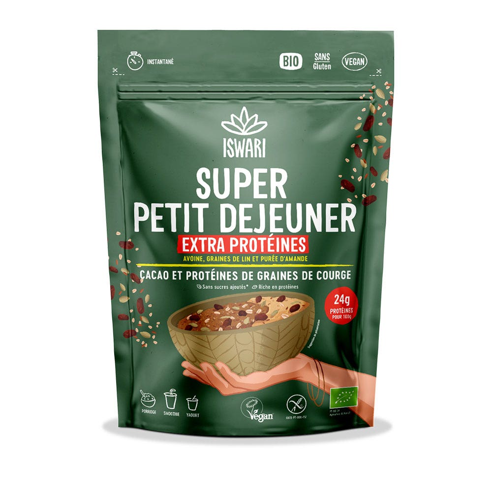 Iswari Super Petit Déjeuner Super Desayuno Cacao Y Proteína De Semilla De Calabaza Bio 360g Super Desayuno Iswari Desayuno Cacao Y Proteína De Semilla De Calabaza Bio 360g