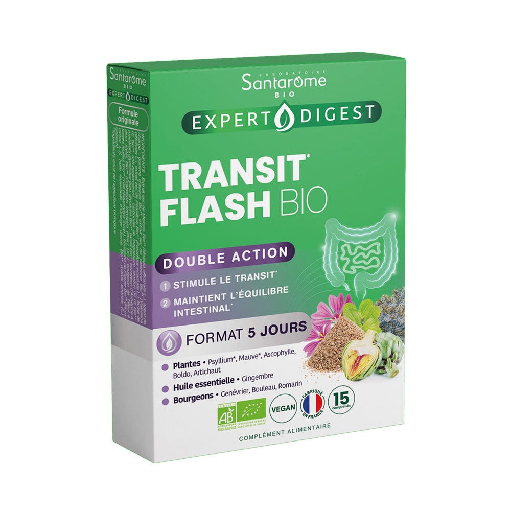 Santarome Expert Digest Transit Flash Bio Doble Acción 15 Comprimés Expert Digest Santarome Flash Bio Doble Acción 15 comprimidos
