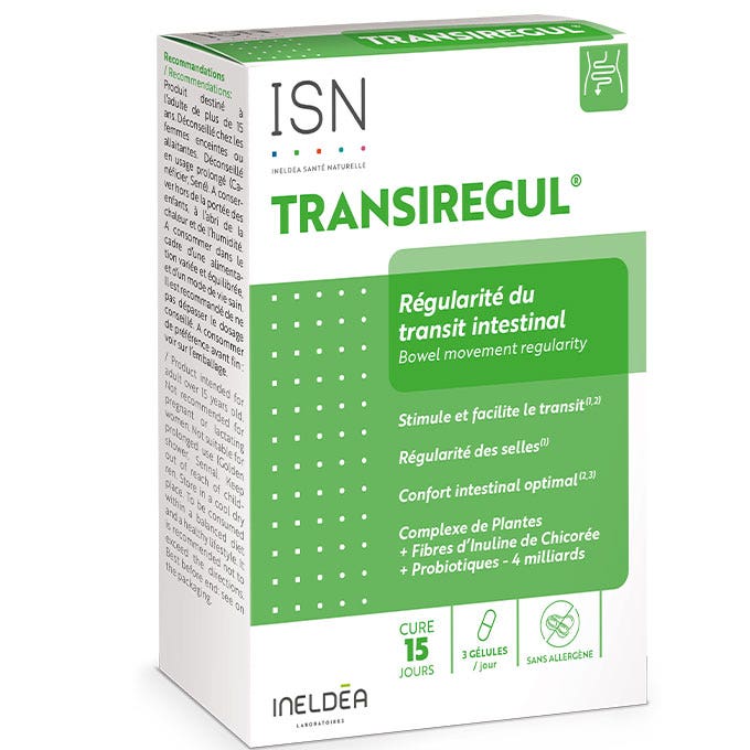Ineldea Santé Naturelle Transiregul® Regularidad del tránsito intestinal 45 cápsulas