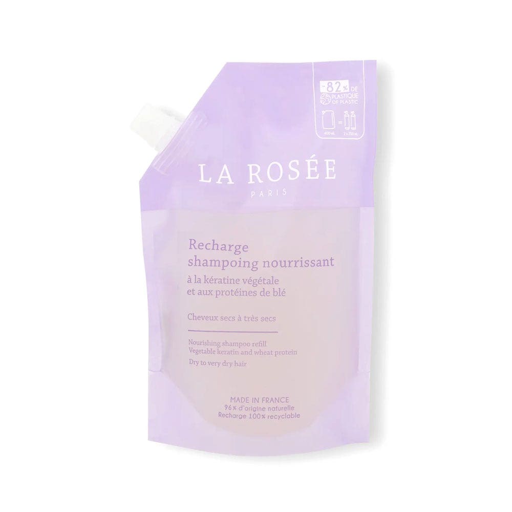 LA ROSÉE Recarga champú nutritivo con queratina vegetal y proteínas de trigo 400 ml