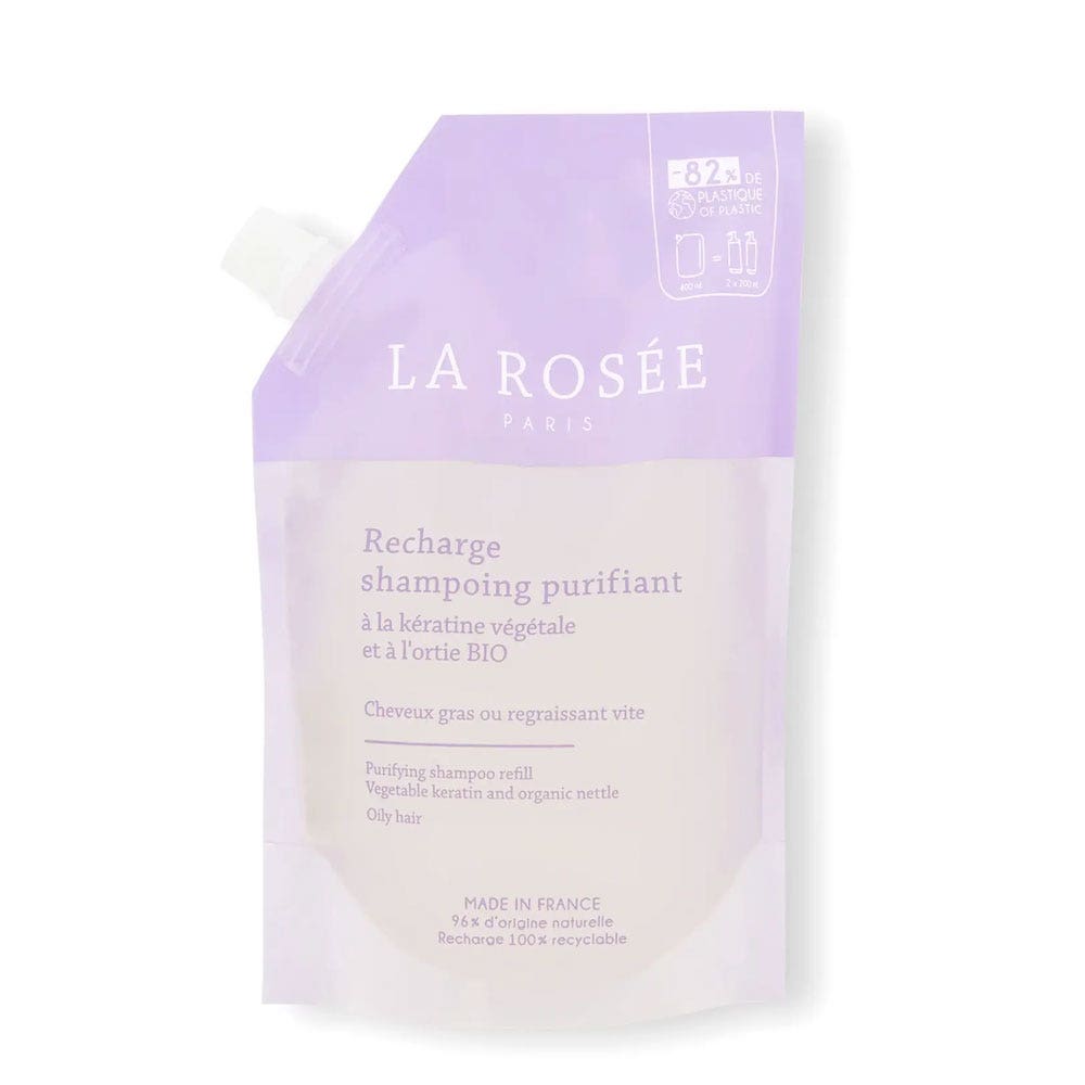 LA ROSÉE Recarga champú purificante con queratina vegetal y ortiga bio 400 ml