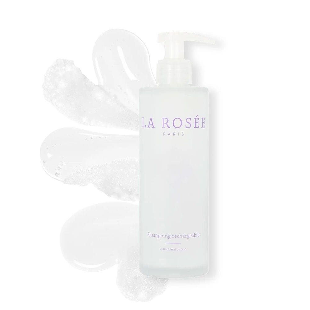 LA ROSÉE Champú recargable botella vacía de vidrio 200 ml