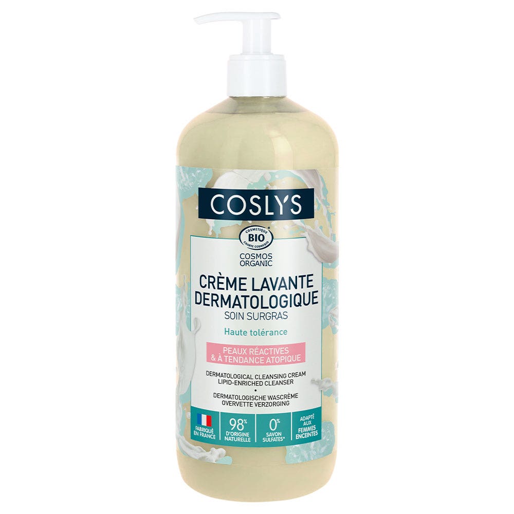 Coslys Crema Limpiadora Dermatológica BIO Fragancia de Almendra para pieles reactivas con tendencia atópica 1L