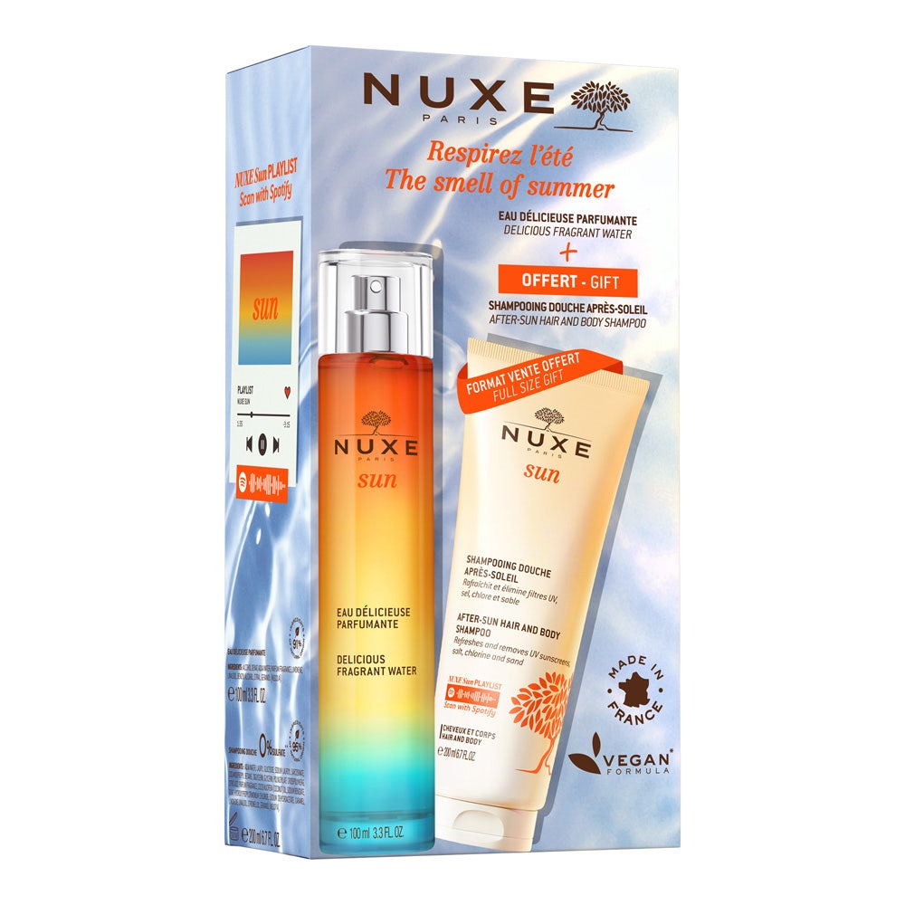 Nuxe Sun Estuche Eau Delicieuse + champú y gel de ducha post-solar