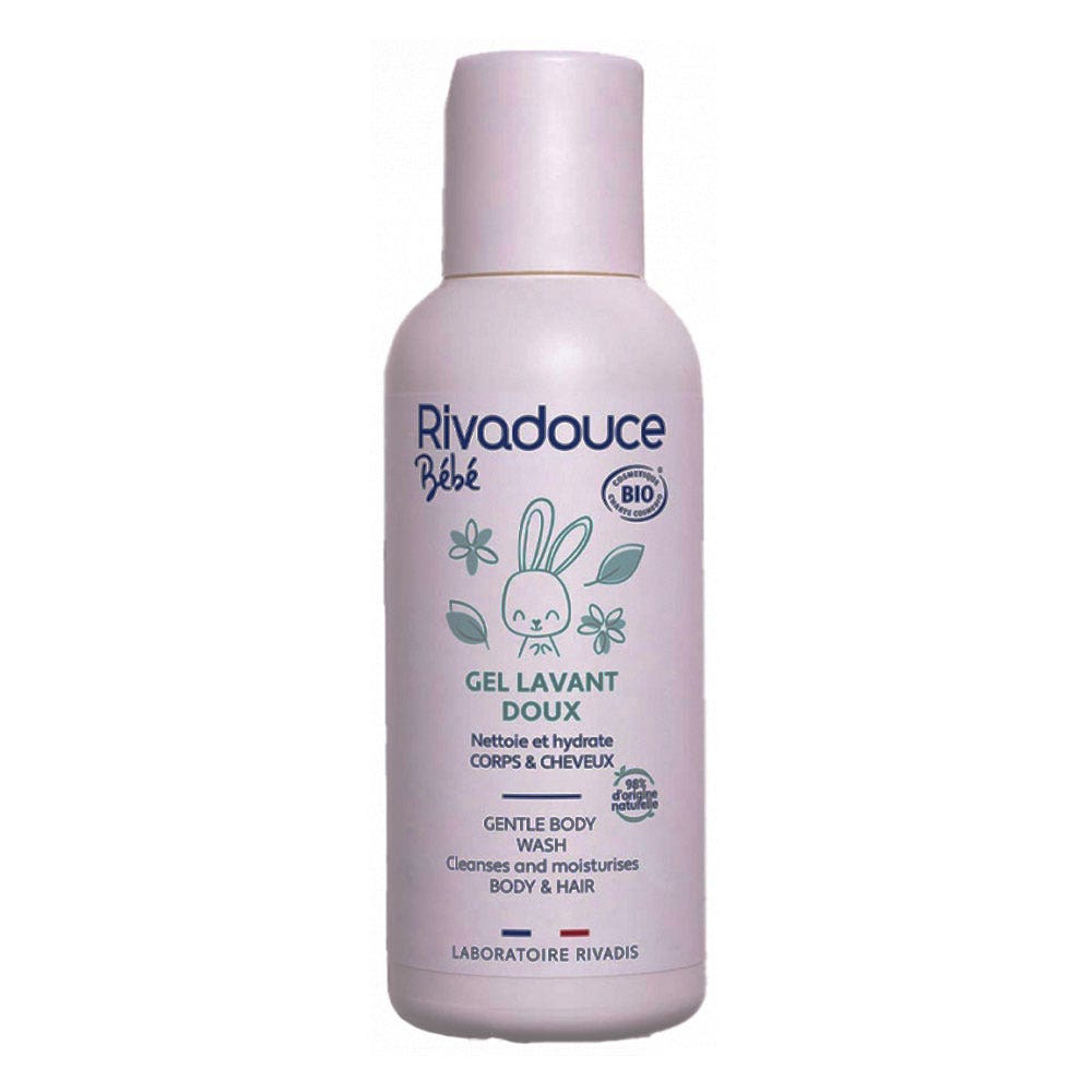 Rivadouce Bebé Gel limpiador suave bio Cuerpo y cabello 75 ml