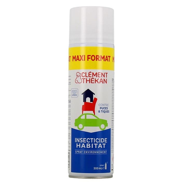 Spray Insecticide Habitat 500ml Contre Puce & Tiques Clement-Thekan