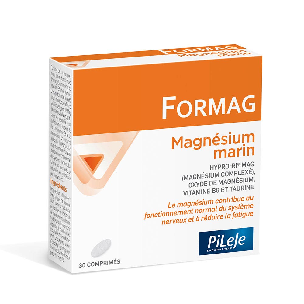 Pileje Formag Magnésio marino con vitamina B6 y taurina 30 Comprimidos