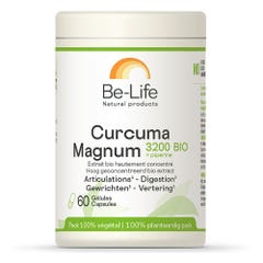 Be-Life Cúrcuma Magnum + Piperina BIO 60 Gelulas 3200mg
