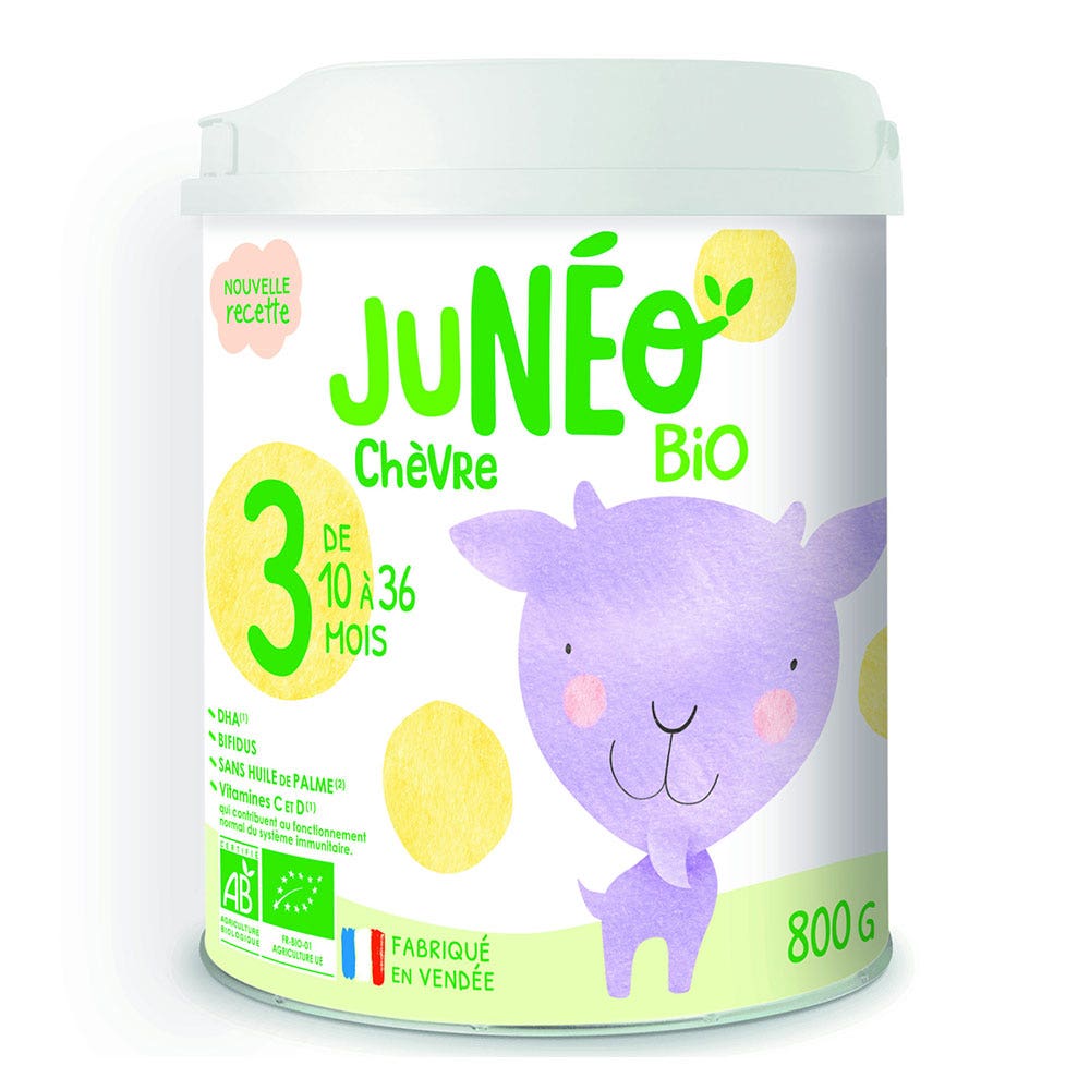 Juneo Cabra Leche crecimiento bio De 10 a 36 mois 800g