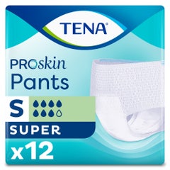 Tena Proskin Super Pants Calzoncillos absorbentes Talla S 65-85 cm X12
