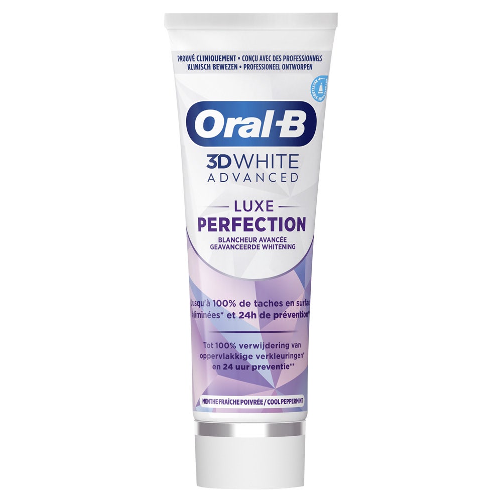 Dientes Blanqueadora Pasta De Dientes Oral B 3d White Oral-B 3D White  Advanced Pasta Dentífrica Perfection Blanqueador Avanzado De Lujo 75 Ml