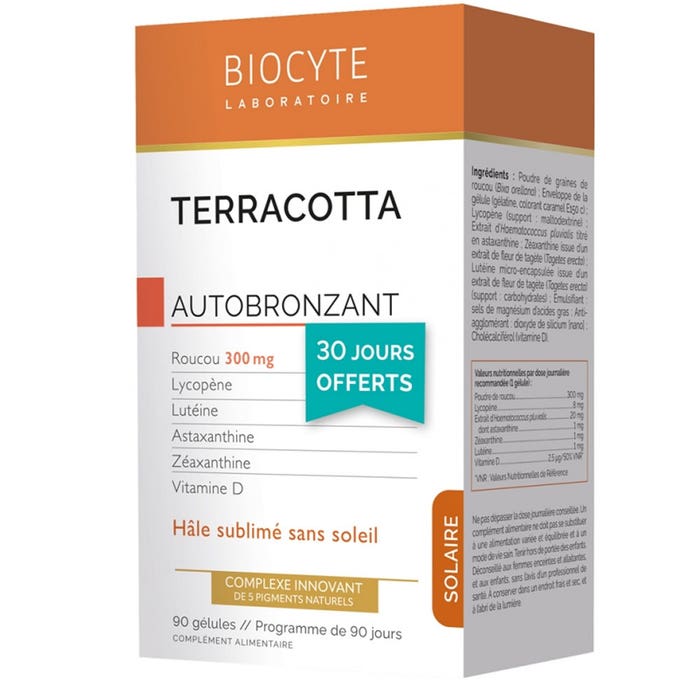 Biocyte Terracotta Coctel Autobronceador 3x30 Comprimidos 90 Gélules