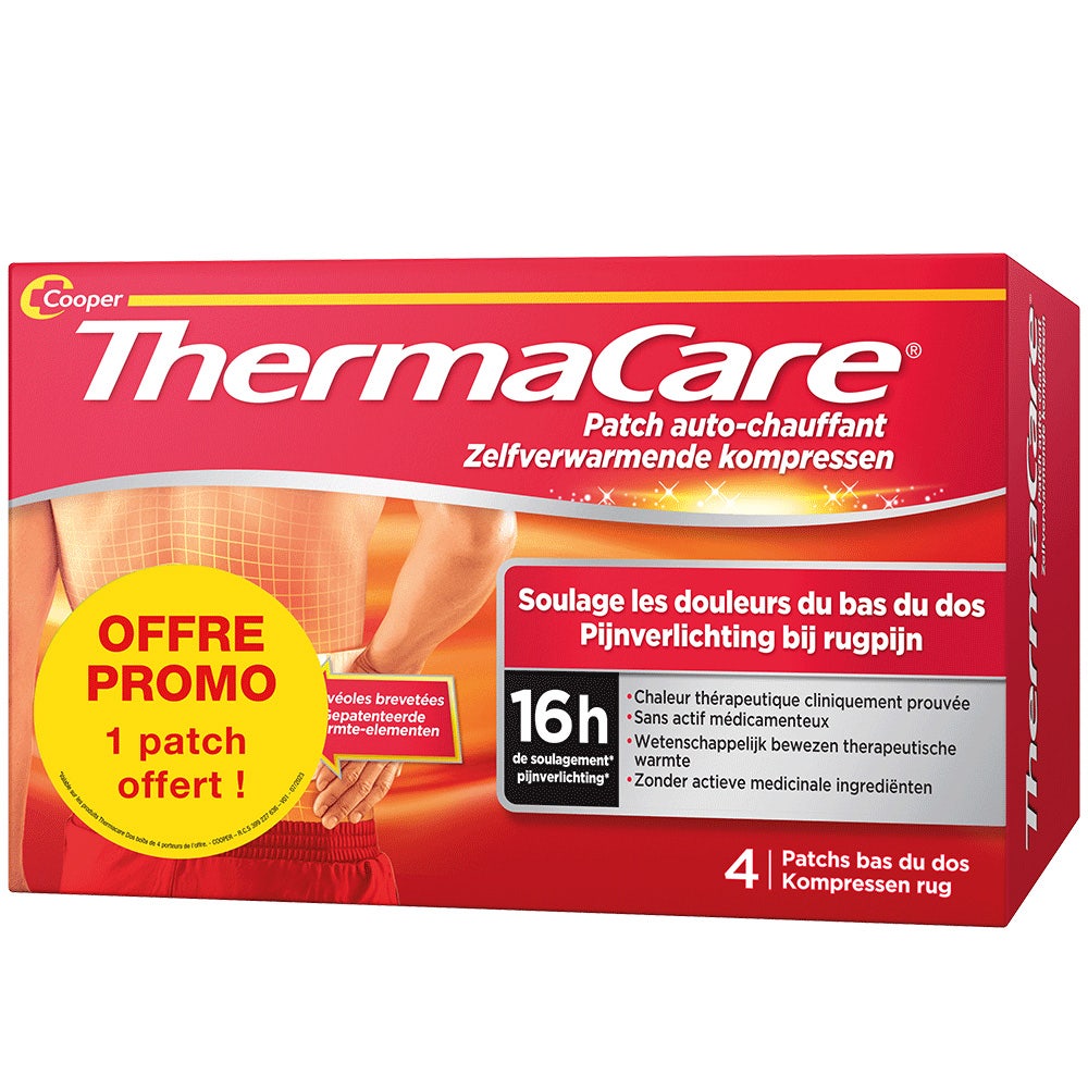Thermacare Parche autorcalentable dolor lumbar 4 x 1