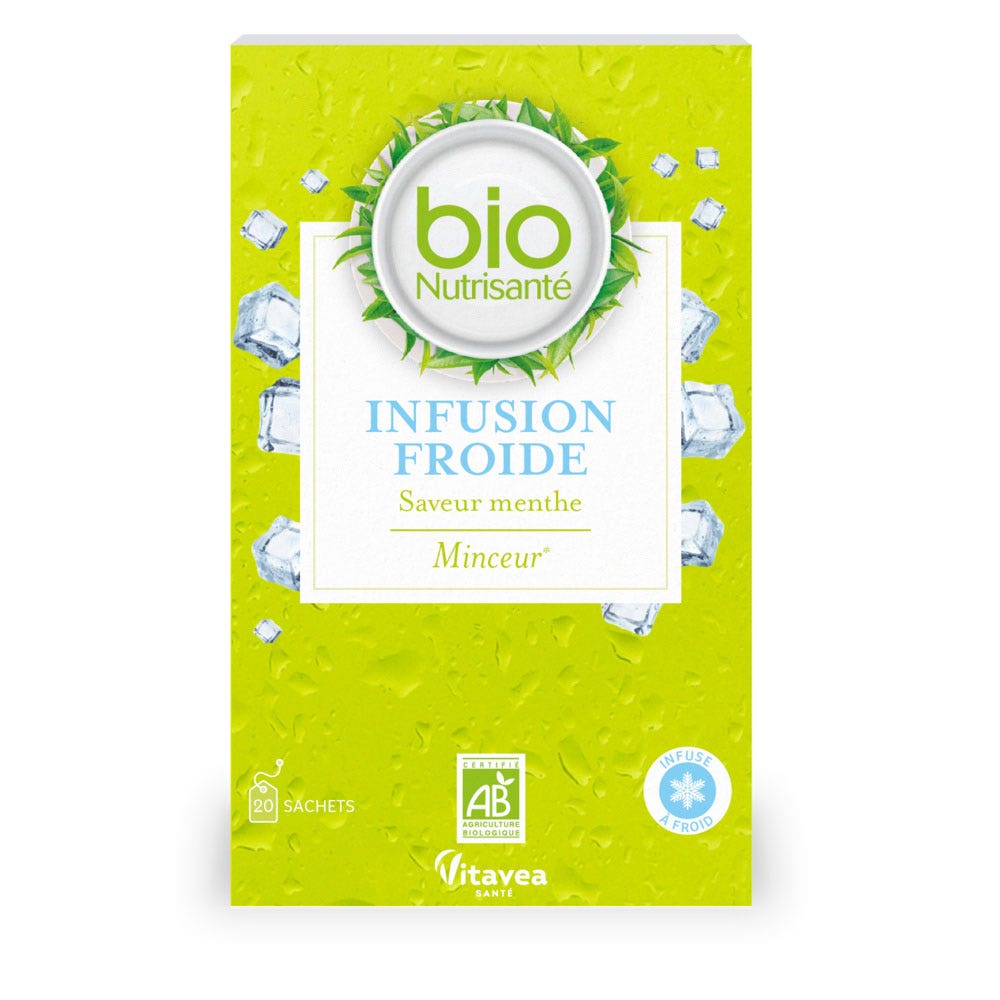 Vitavea Santé BioNutrisanté Infusion Froide Saveur Menthe Minceur 20 sobres