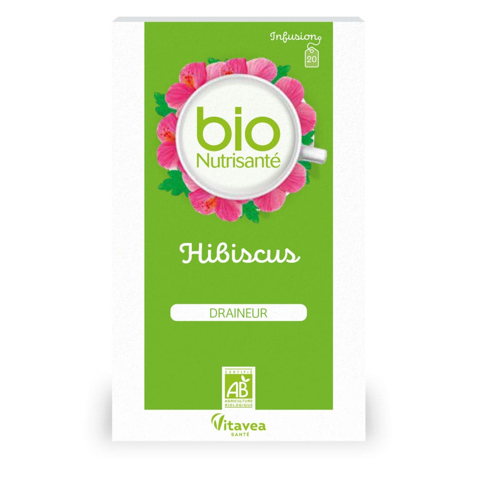 Vitavea Santé BioNutrisanté Infusion Hibiscus Draineur 20 sobres