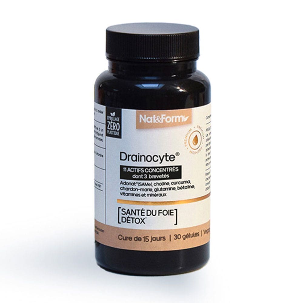 Nat&Form Drainocyte® desintoxicación hepática 30 cápsulas