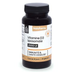 Nat&Form Vitamina D3 Liposomal 2000 UI Immunea y salud ósea 30 cápsulas
