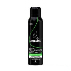 Asepta Akileine Spray Negro Desodorante Para Los Pies Antitranspirante 150ml