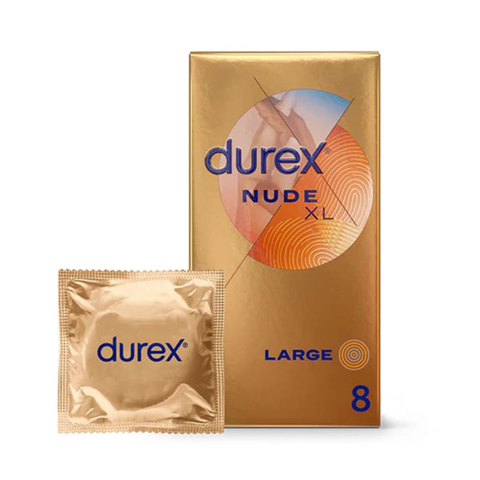 Durex Nude Preservativos sensación piel con piel XL x8