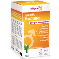 Vitamin22 Vitamin'22 Hombre Accion Tonificante 60 Capsulas Energie au quotidien 60 gélules végétales