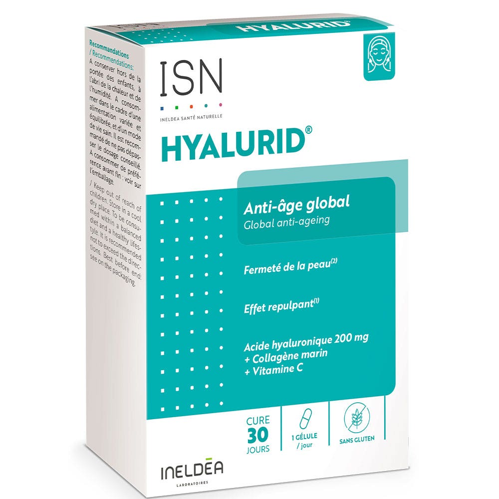 Ineldea Santé Naturelle Hyalurid 30 Gélulas