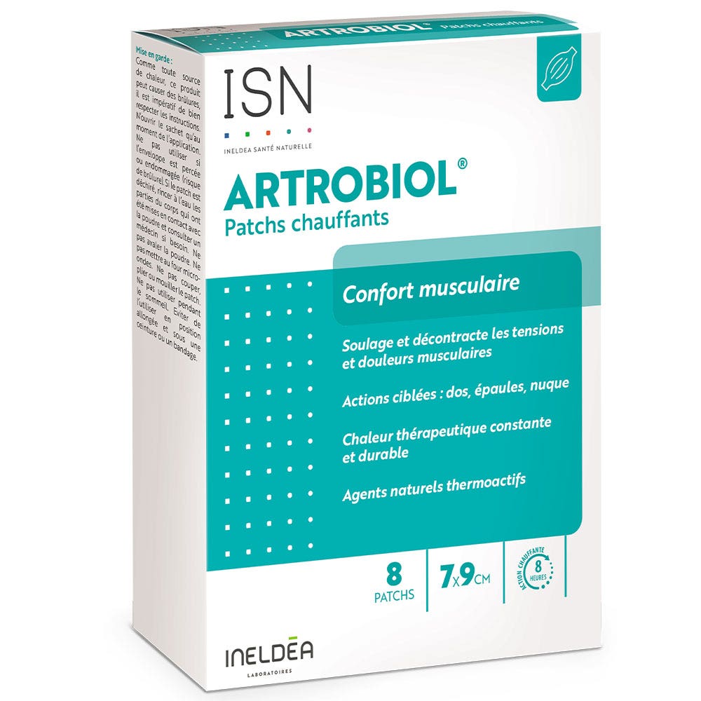 Ineldea Santé Naturelle Artrobiol Confort Musculaire 8 Parches térmicos