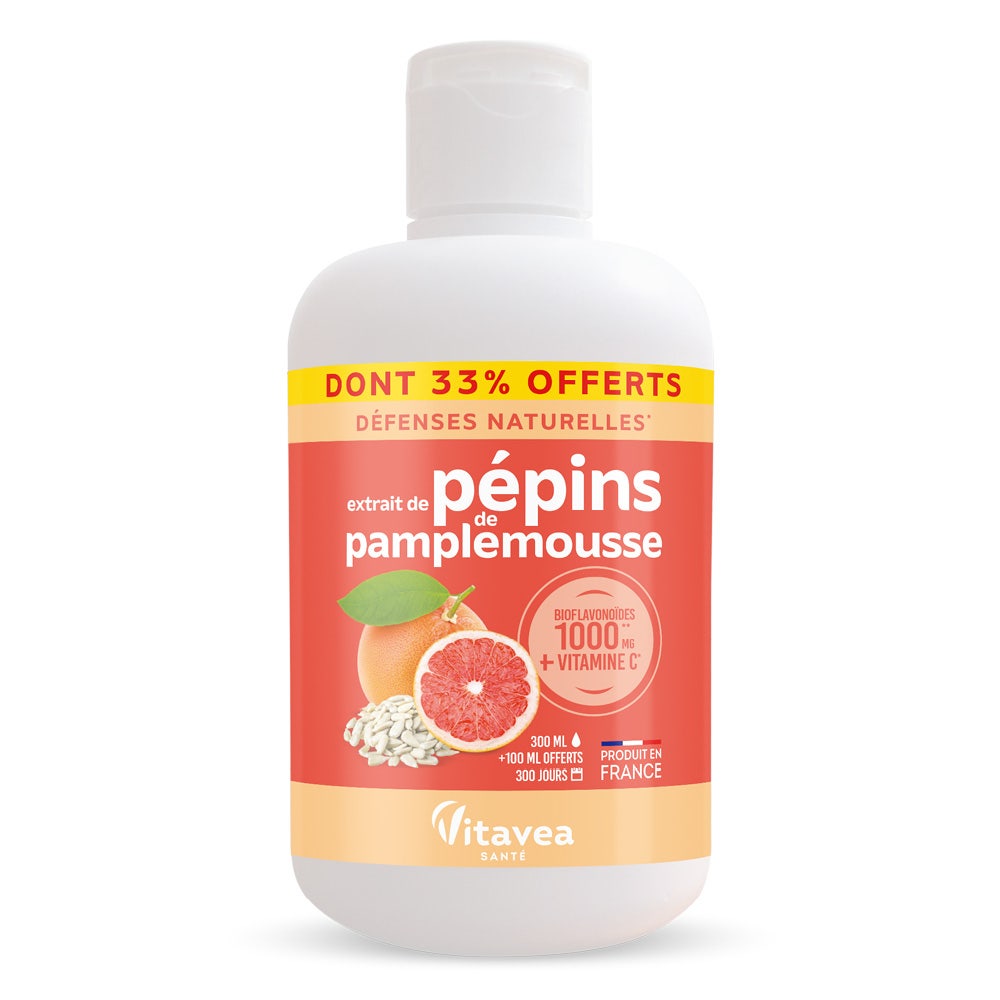 Vitavea Santé Extractos de semillas de pomelo defensas naturales 200ml + 100 gratis