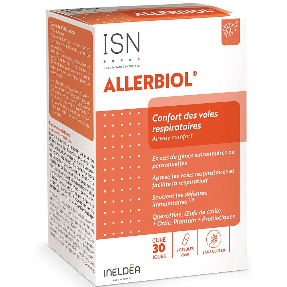 Ineldea Santé Naturelle Allerbiol® Confort respiratorio 60 cápsulas