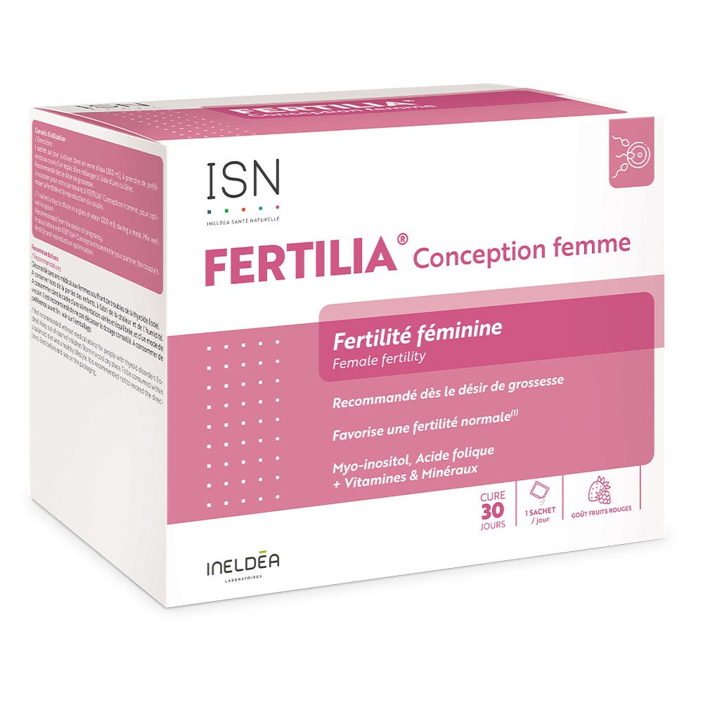 Ineldea Santé Naturelle Fertilia® Concepción Mujer Fertilidad femenina 30 sobres
