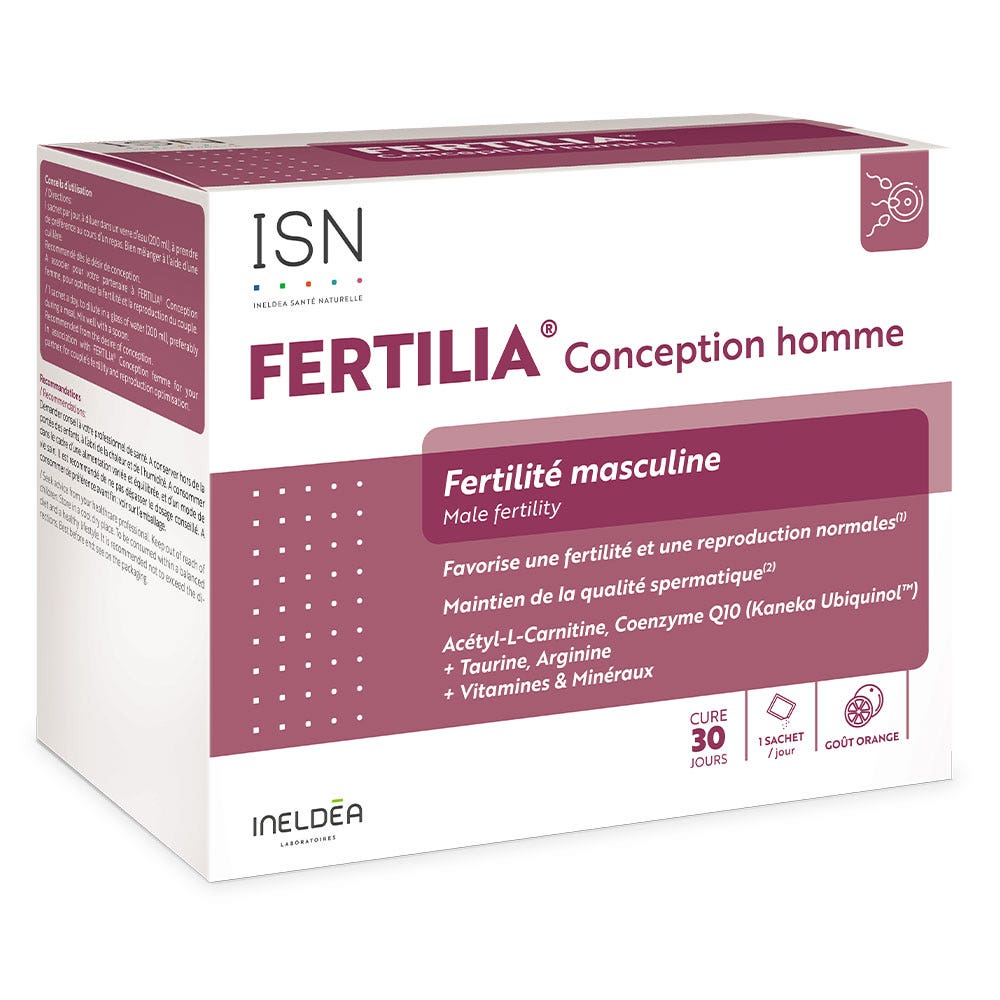 Ineldea Santé Naturelle Fertilia® Diseño Hombre Fertilidad masculina 30 sobres