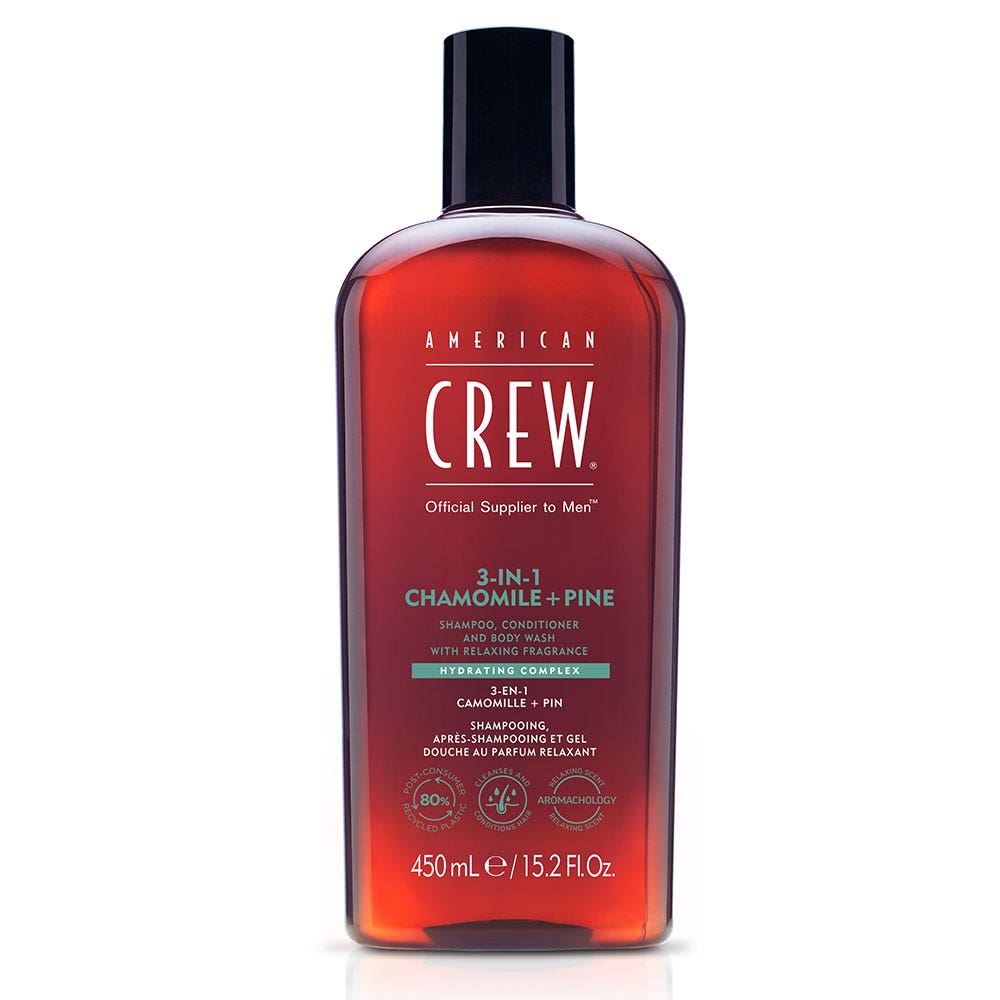 American Crew Champú 3 en 1 Camomila + Pino 450 ml