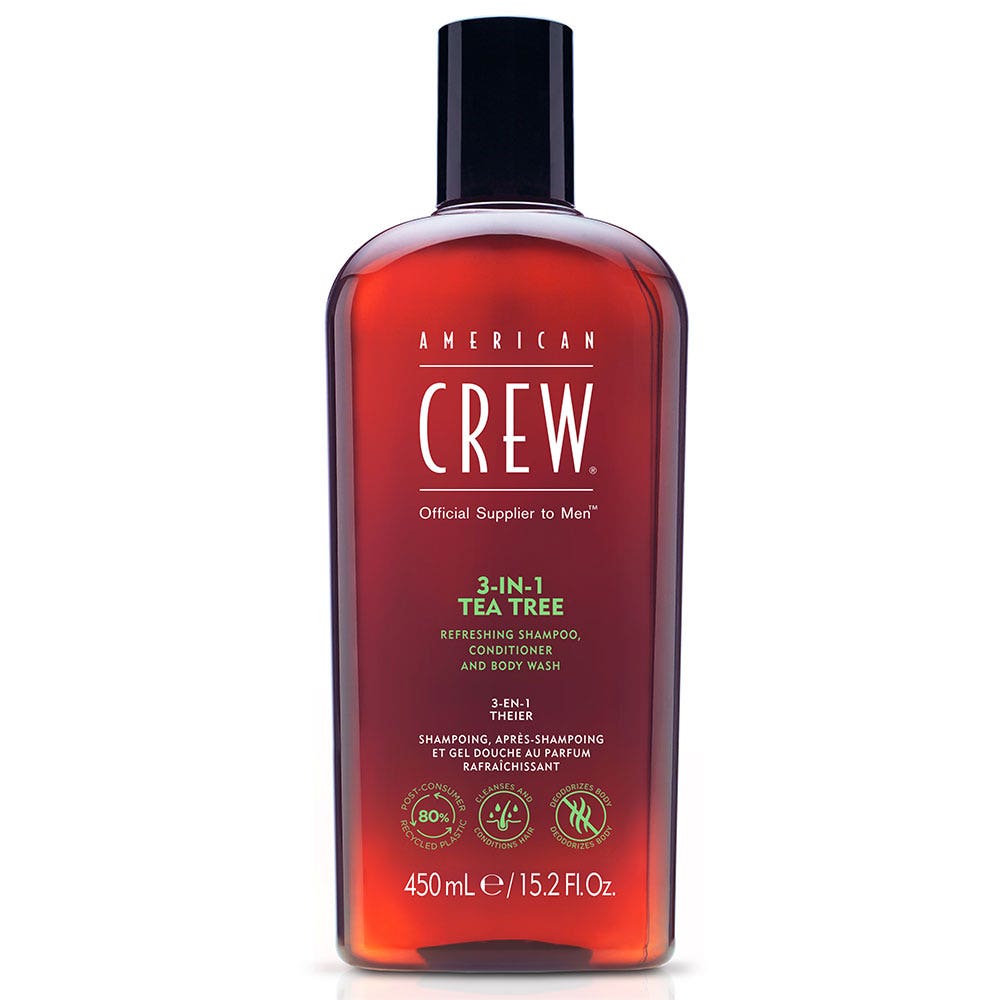 American Crew Champú 3 en 1 Árbol de té 450 ml