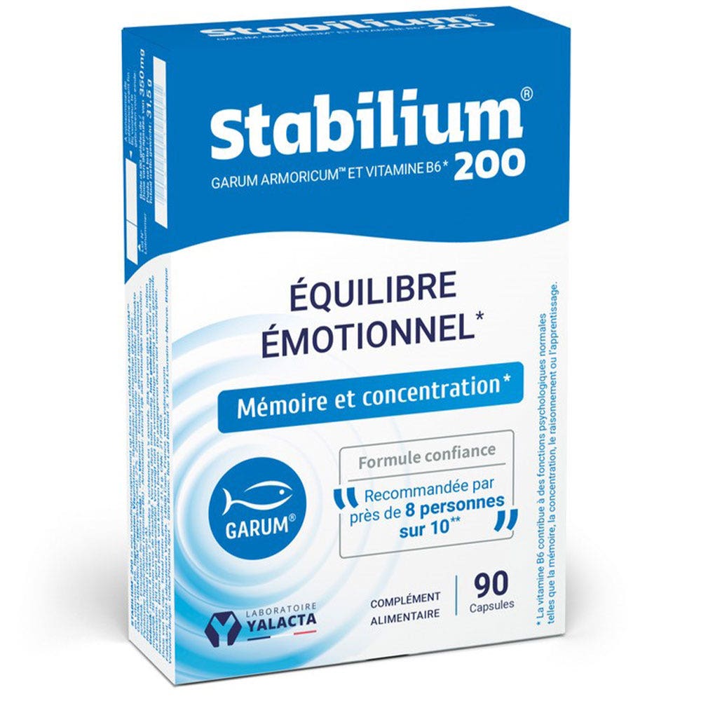 Yalacta Stabilium 200 Garum Armoricum y vitamina B6 90 Cápsulas
