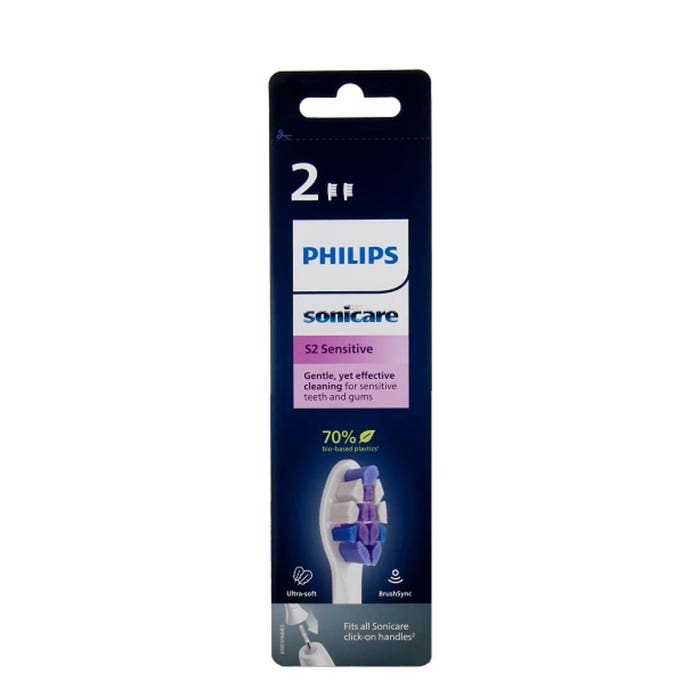 Philips Sonicare Sensitive Cabezal Cepillo De Dientes Standard S2 hx6052-10 X2
