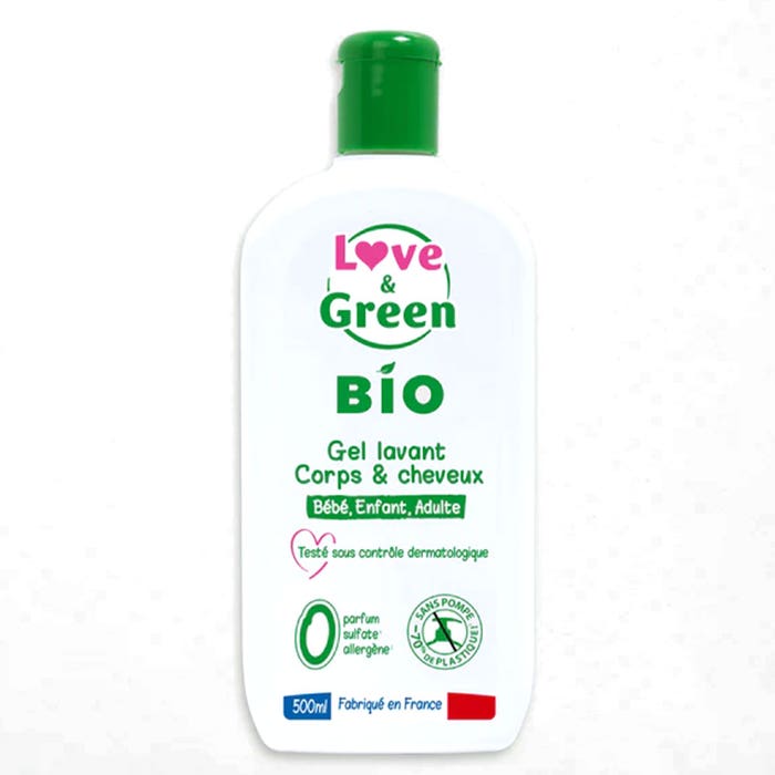 Love&Green Gel limpiador Cuerpo y cabello 500 ml