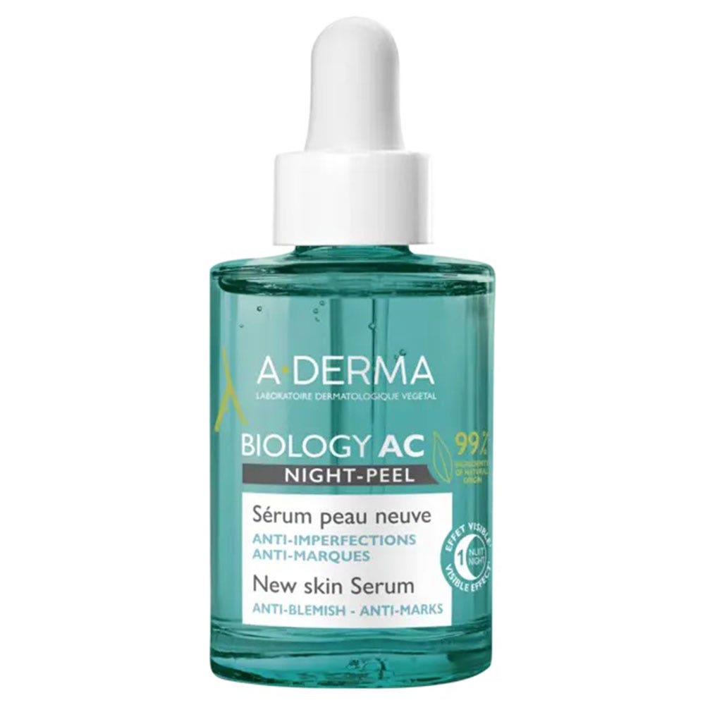 A-Derma Biology AC Peel de noche sérum renovador de la piel 30 ml