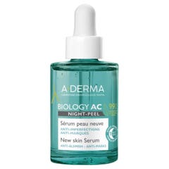 A-Derma Biology AC Peel de Noche Sérum Renovador de la Piel 30 ml