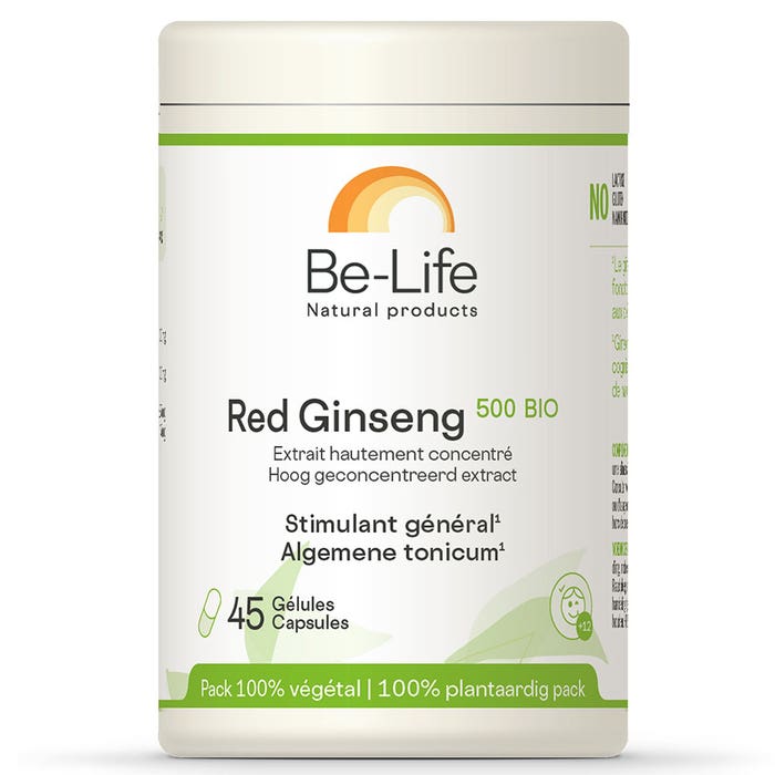 Be-Life Ginseng Rojo 500 Orgánico 45 gélules