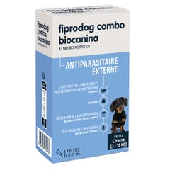 Biocanina Antiparasitario Externo Solución para Spot-On Perros pequeños de 2 kg a 10 kg Combo Fiprodog 3 pipetas