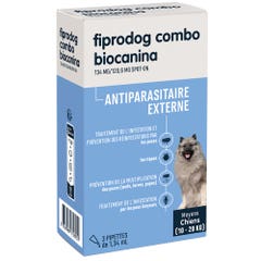 Biocanina Antiparasitario Externo Solución para Spot-On Perros medianos de 10 kg a 20 kg Combo Fiprodog 3 pipetas