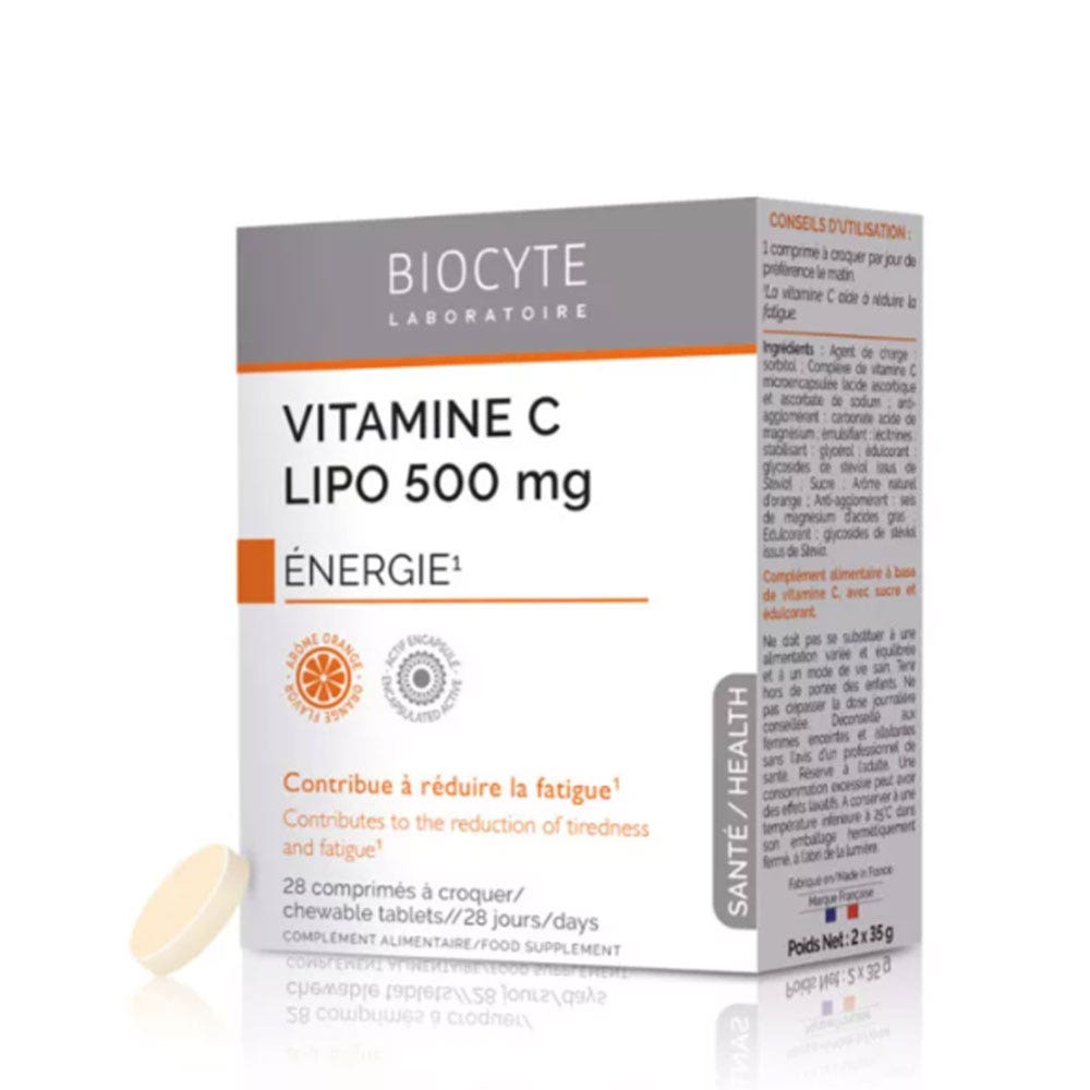 Biocyte Salud Vitamina C Lipo 500mg Energía 2x14 Comprimidos masticables