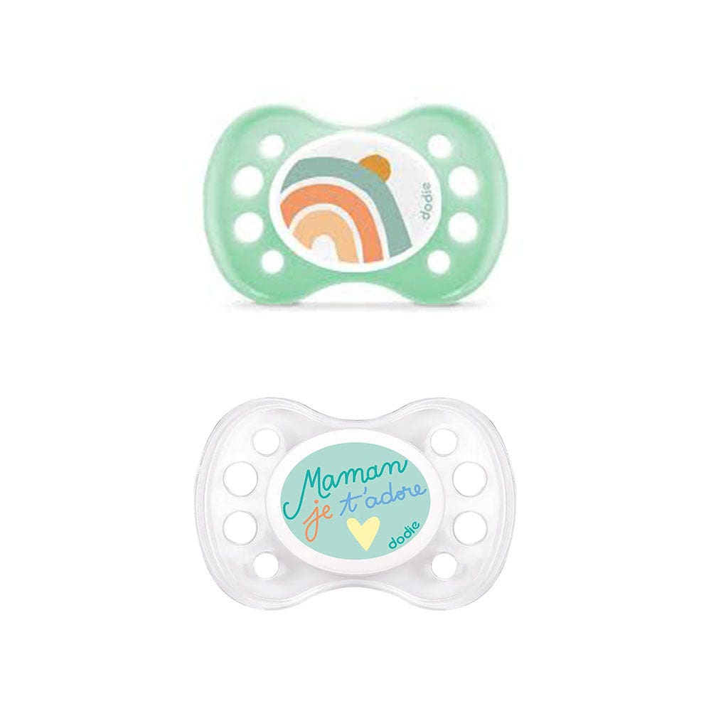 Dodie Chupetes Simetricos De Silicona Coleccion Papa-mama 0-6 Meses x2