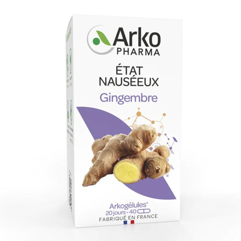 Arkopharma Arkocápsulas Malestar náuseas jengibre Jengibre 40 cápsulas