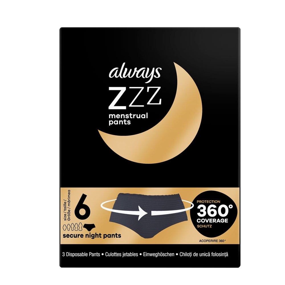 Always Braga Menstrual Desechable Noche 36-44 x3