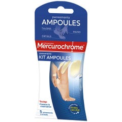 Mercurochrome Kit de apósitos Ampollas 3 paquetes de 5 aliños