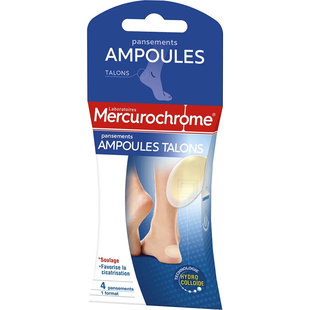 Mercurochrome Tiritas para ampollas en el talón Extreme x4
