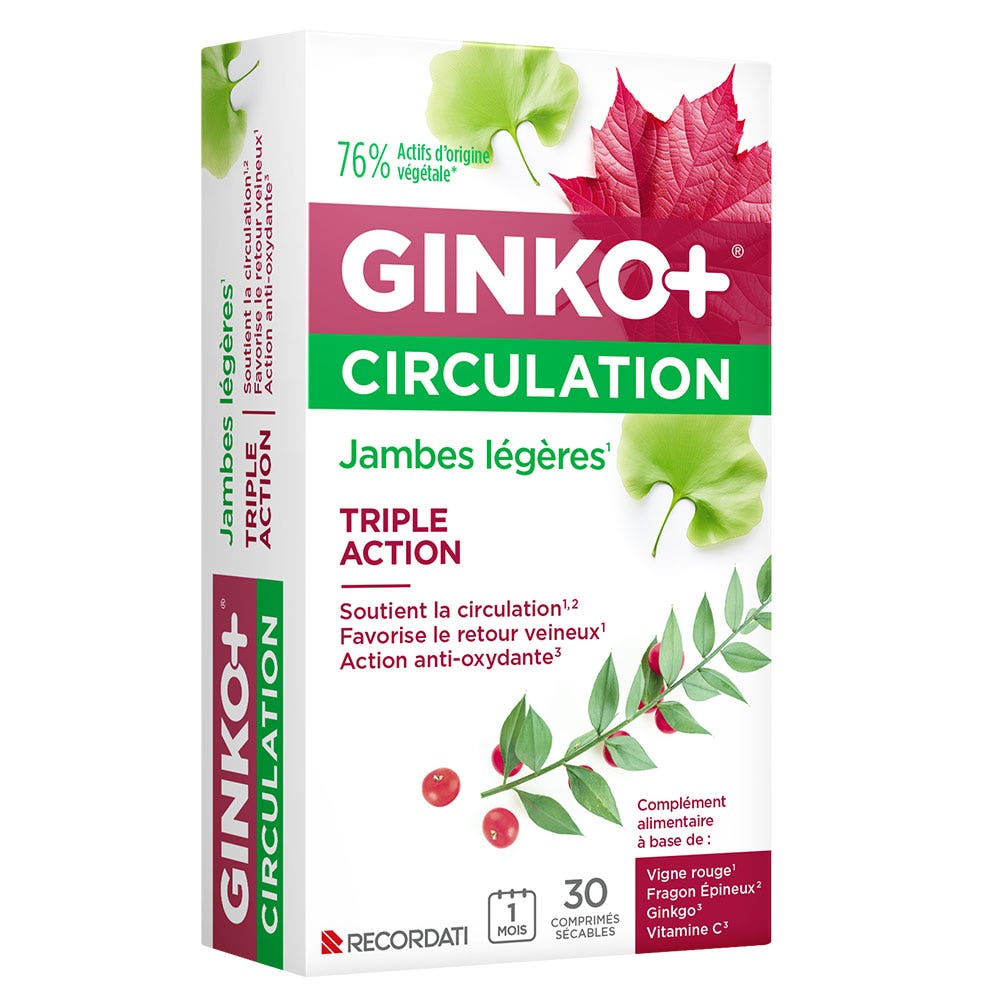 Ginko+ Circulación Piernas ligeras 30 comprimidos