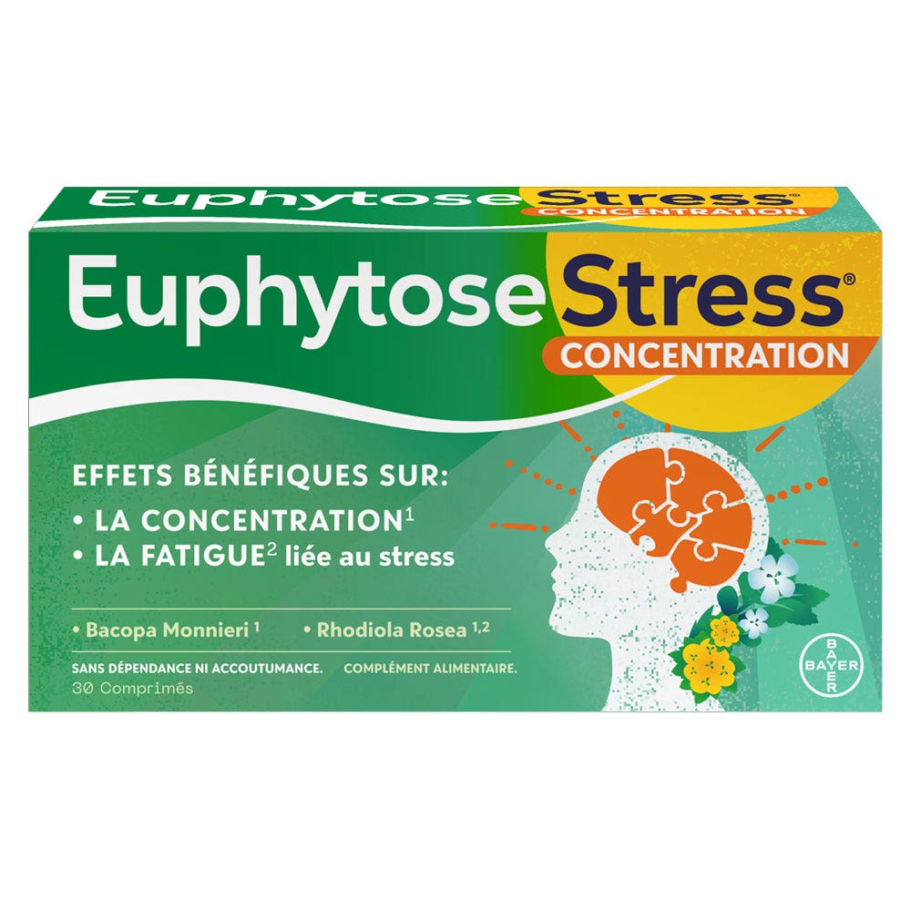 Bayer Euphytose Zen Resistencia física y emocional al estrés 30 comprimidos
